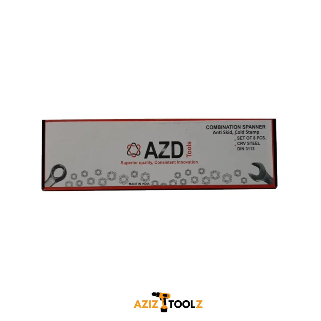 مجموعه 8 عددی آچار یکسر تخت یکسر رینگی AZD